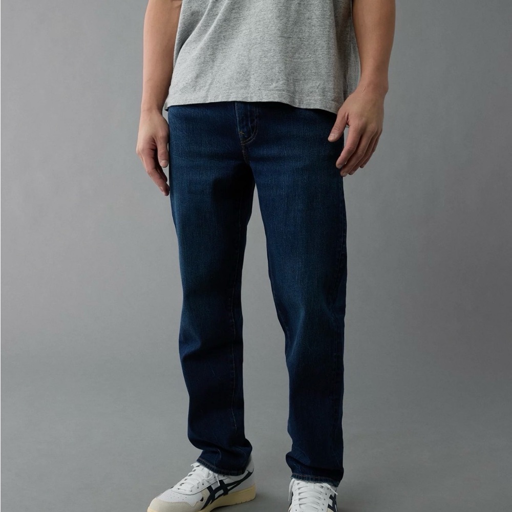 Men's American Eagle Airflex+ Original Straight Dark Rinse Jean. NWT